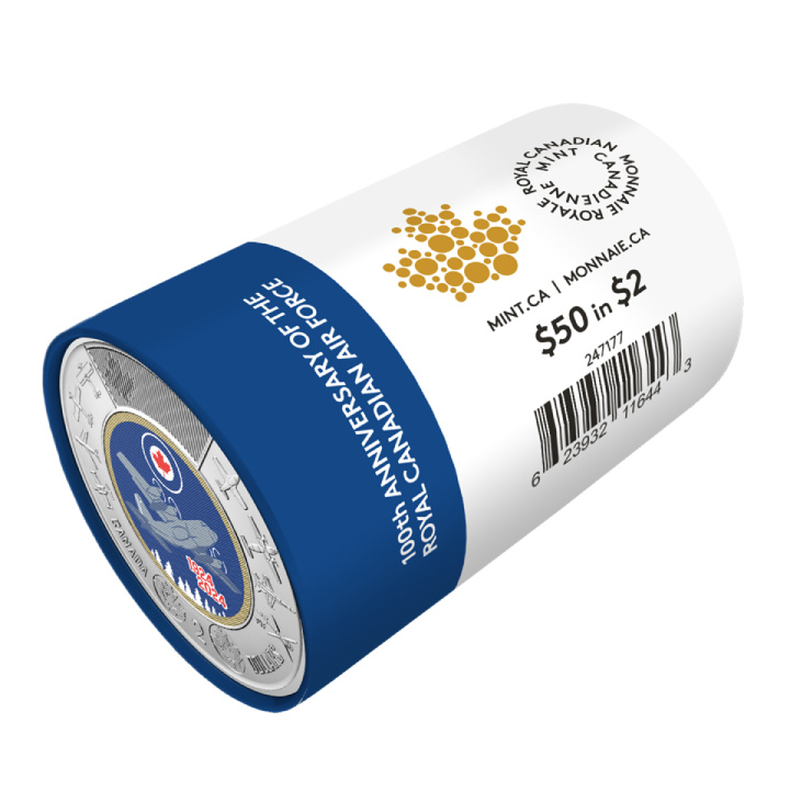 Canada: 100th Anniversary of the Royal Canadian Air Force kolorowany $2 2024