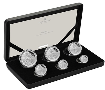 Zestaw 6 monet Britannia Srebro 2025 Proof