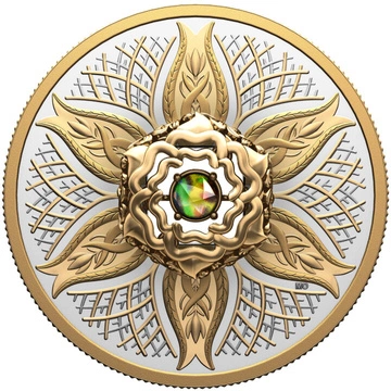 Canada: Dancing Ammolite - Elements of Nature "Earth" pozłacany $20 Srebro 2025 Proof 
