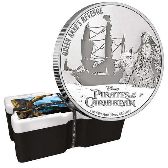 Niue: Disney Piraci z Karaibów - Queen Anne's Revenge 1 uncja Srebra 2022