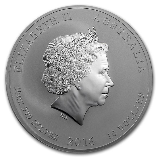 Lunar II: Rok Małpy 10 uncji Srebra 2016