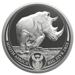 Zestaw Rhino/Krugerrand Rhino Privy Mark 2 uncje Srebra 2025 Proof