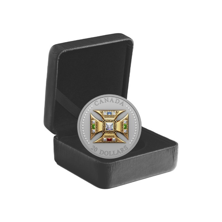 Canada: St. Edward’s Crown $20 pozłacany Srebro 2023 Matte Proof
