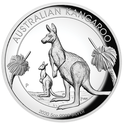 Australijski Kangur 5 uncji Srebra 2020 Proof High Relief