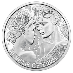 Rose kolorowana 10 Euro Srebro 2021 Proof
