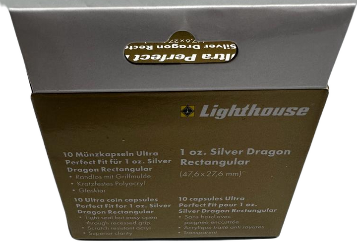 Leuchtturm - Plastikowy kapsel Sztabko Moneta Dragon Ultra Perfect Fit 10 sztuk