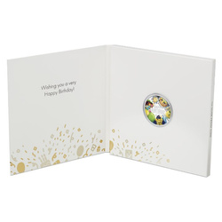 Happy Birthday kolorowany 1 uncja Srebra 2023 Proof