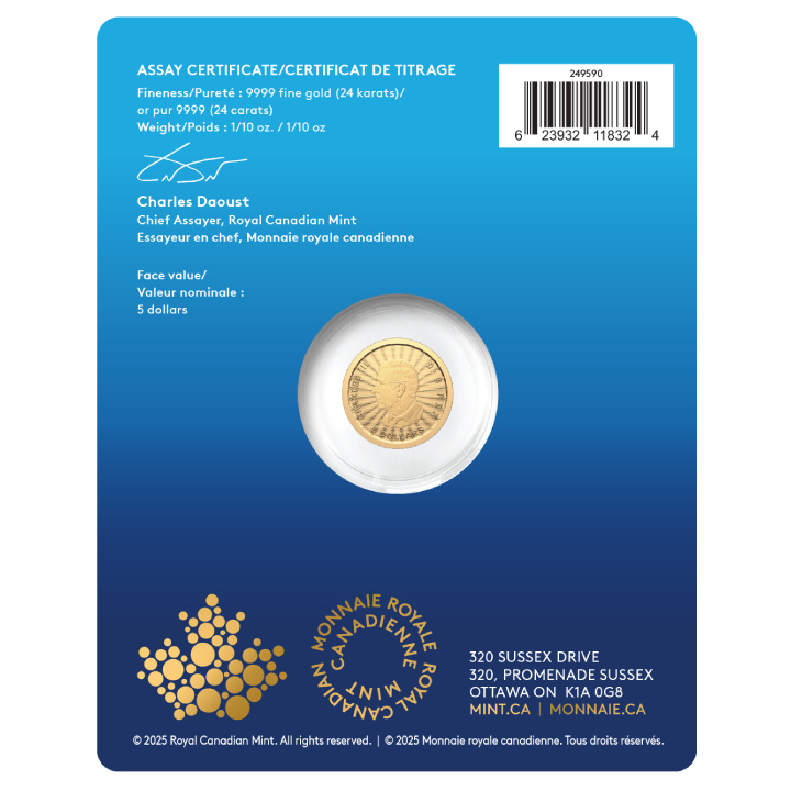 Canada: The Majestic Polar Bear 1/10 uncji Złota 2025