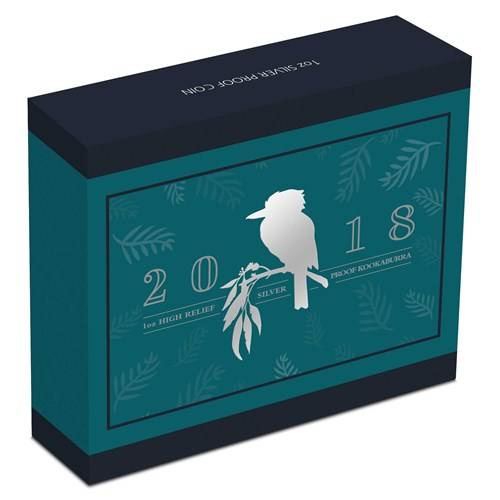 Kookaburra 1 uncja Srebra 2018 Proof High Relief