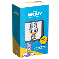 Niue: Disney - Daisy Chibi Coin kolorowany 1 uncja Srebra 2021 Proof