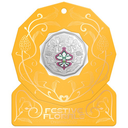 Christmas Decoration - Festive Floral kolorowany 50c Miedzionikiel 2026