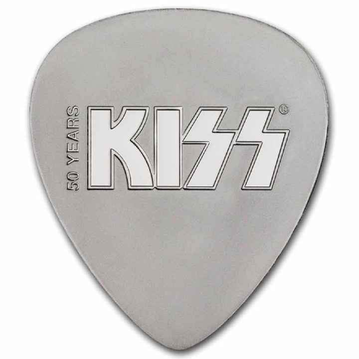 Niue: KISS 50th Anniversary 10 gramów Srebra 2023 Guitar Pick
