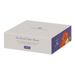 The Royal Tudor Beasts: The Tudor Dragon 2 uncje Srebra 2024 Proof