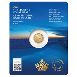 Canada: The Majestic Polar Bear 1/10 uncji Złota 2025