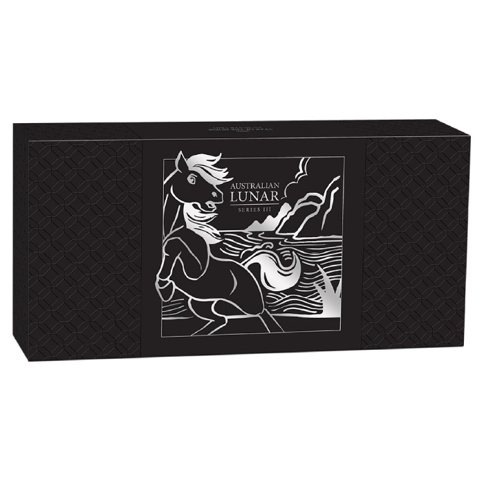 Perth Mint: Lunar III -  Rok Konia: Zestaw 3 monet kolorowany/pozłacany Srebro 2026 Proof