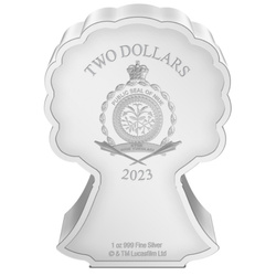 Niue: Star Wars - Chibi 'Lando Calrissian' kolorowany 1 uncja Srebra 2023 Proof 