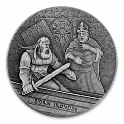 Niue: Vikings - Bjorn Ironside 2 uncje Srebra 2016 Proof Antiqued Coin