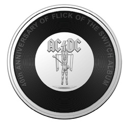 Zestaw 6 monet kolorowanych AC/DC 45. rocznica 2022/2023