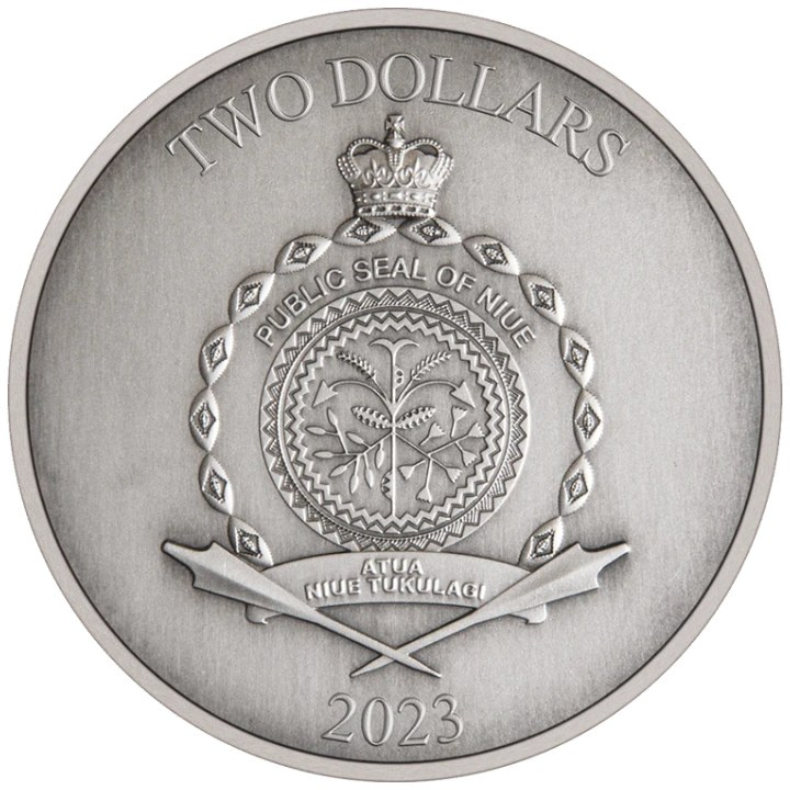 Niue: Harry Potter - Hogwarts Chamber of Secrets 1 uncja Srebra 2023 Antique Finish