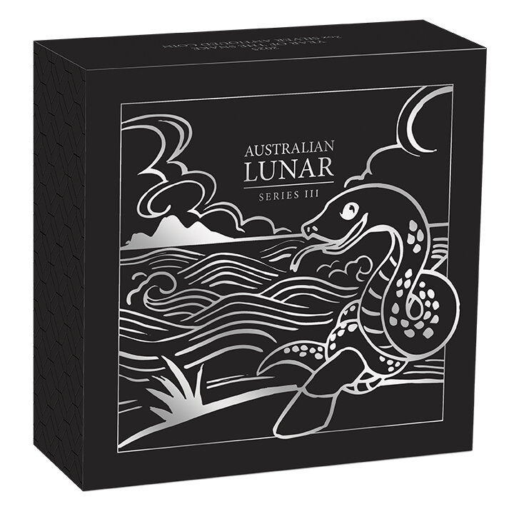 Perth Mint: Lunar III - Rok Węża 2 uncje Srebra 2025 Antiqued Coin