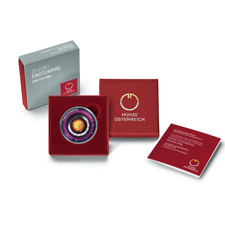 The Beauty of the Universe - Einstein Ring kolorowany 20 Euro Srebro 2025 Proof
