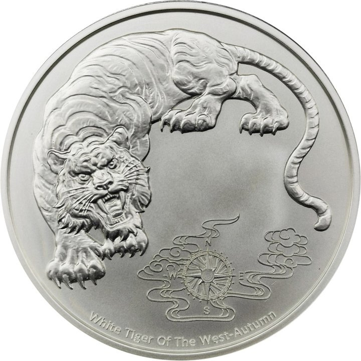 Samoa: Four Guardians - White Tiger 1 uncja Srebra 2023
