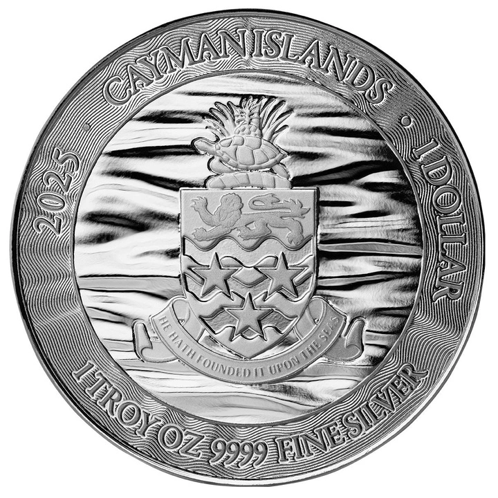 Cayman Islands: Marlin 1 uncja Srebra 2025 Prooflike 