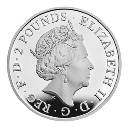 The Royal Tudor Beasts: The Yale of Beaufort 1 uncja Srebra 2023 Proof