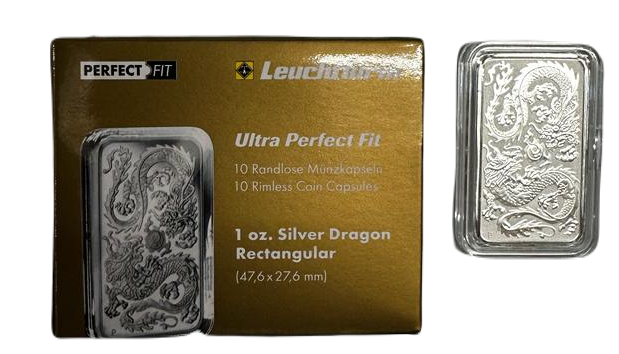 Leuchtturm - Plastikowy kapsel Sztabko Moneta Dragon Ultra Perfect Fit 10 sztuk