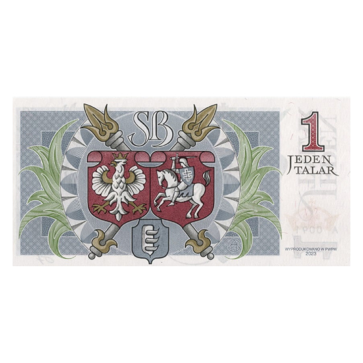 1 Talar Stefan Batory Projekt studyjny banknotu 2023 druk PWPW