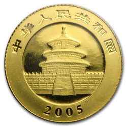 Chińska Panda 1/20 uncji Złota 2005