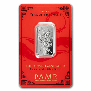Sztabka Pamp Year of the Snake - Legend of the White Snake 10 g Srebra 2025 LBMA GD Refiner