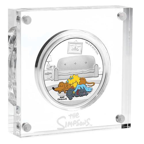 Tuvalu: The Simpson - Maggie kolorowana 1 uncja Srebra 2019 Proof