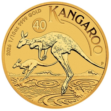 Australijski Kangur 1/10 uncji Złota 2026