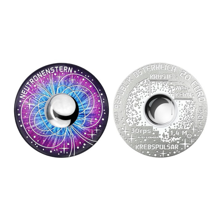 The Uncharted Universe: The Neutron Star kolorowany 20 Euro Srebro 2023 Proof