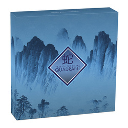 Zestaw 4 monet Tuvalu: Rok Węża Quadrant kolorowany 4 x 1 uncja Srebra 2025 Proof