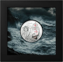 Cook Islands: Legends of the Seas – Santa Maria kolorowany 1 uncja Srebra 2026 Proof