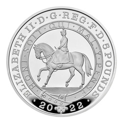 The Platinum Jubilee of Her Majesty The Queen £5 Srebro 2022 Proof Piedfort Coin 