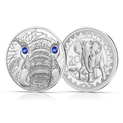 Africa - The Serenity of the Elephant 20 Euro Srebro 2022 Proof