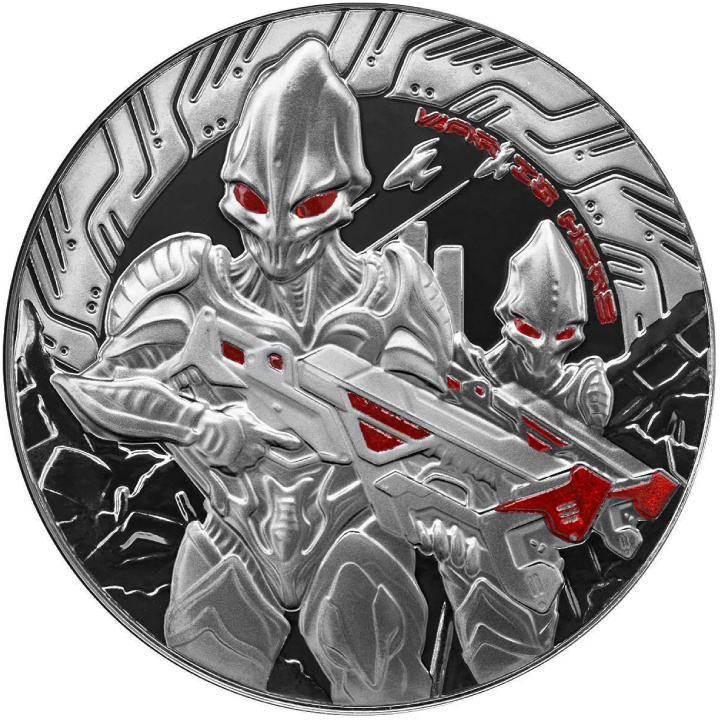 Samoa: Alien kolorowany 1 uncja Srebra 2024 Black Rhodium Proof