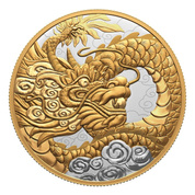 Canada: Heavenly Dragon $50 pozłacany Srebro 2023 Proof 
