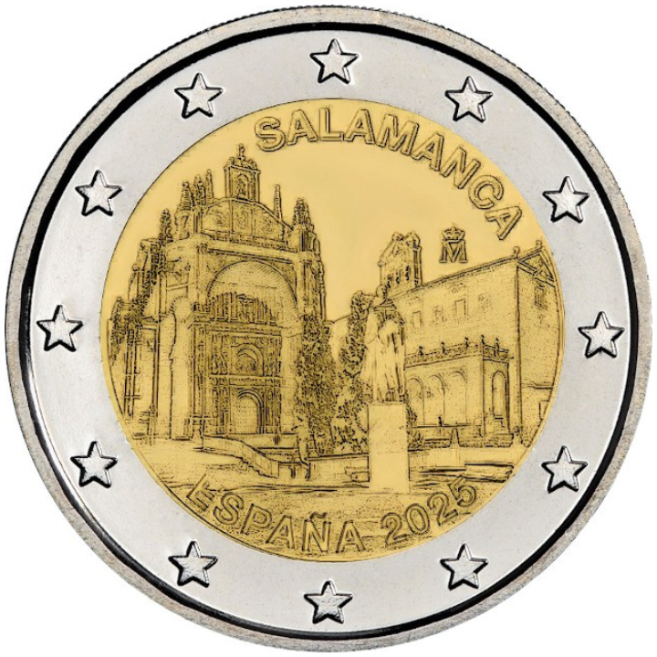 Hiszpania: Old Town of Salamanca 2 Euro 2025 UNC