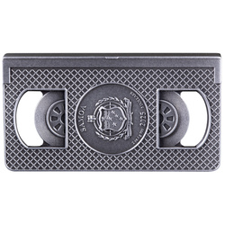 Samoa: The Goonies VHS Tape kolorowany 2 uncje Srebra 2025 Antiqued Shaped Coin