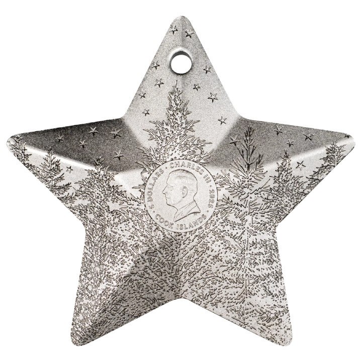 Cook Islands: Holiday Ornament - Starry Sky 1 uncja Srebra 2024 Silk Coin