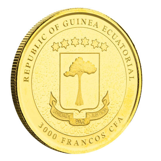 Equatorial Guinea: Giraffe 1 uncja Złota 2021 Proof
