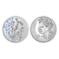 The forget-me-not kolorowany 10 Euro Srebro 2023 Proof