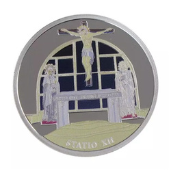 Zestaw 14 monet: Via Dolorosa kolorowany 14 x 1 uncja Srebra 2016 Prooflike