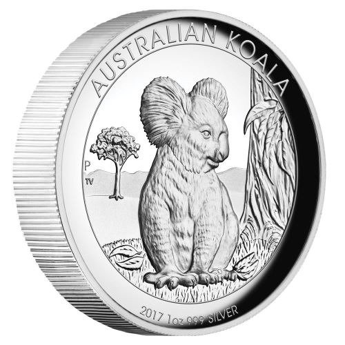 Koala 1 uncja Srebra 2017 High Relief