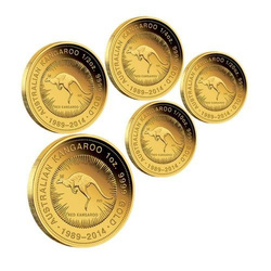 Australijski Kangur 1/10 uncji Złota 1989-2014 (25 rocznica)