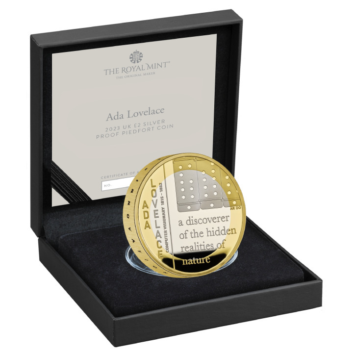 Ada Lovelace £2 pozłacany Srebro 2023 Proof Piedfort